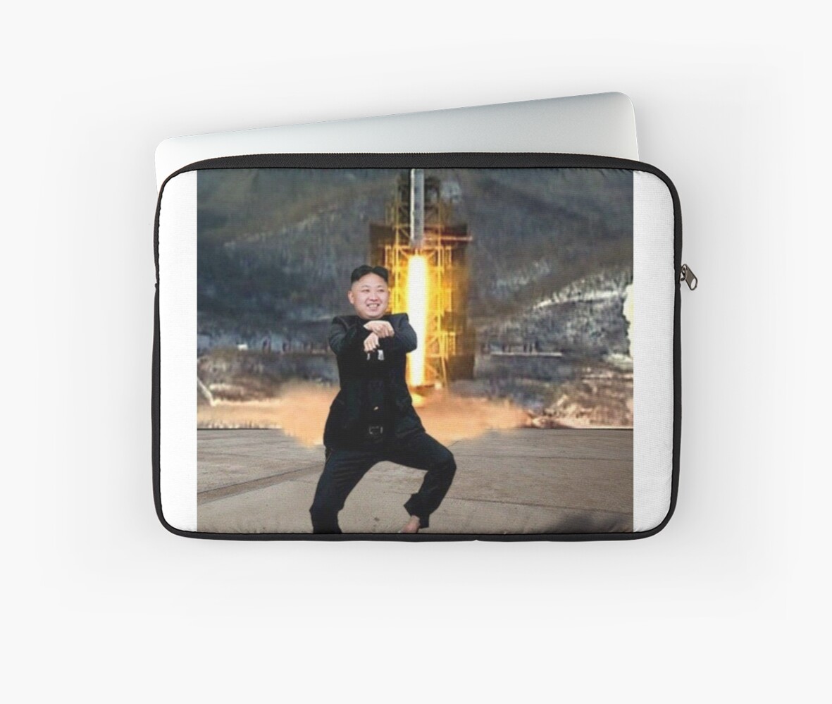 Kim Jong Un Rocket Man Meme Laptop Sleeves By Memesense Redbubble