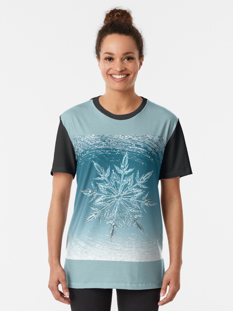 Alternate view of icy blue cold beauty Graphic T-Shirt