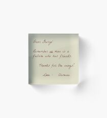 Dear George Acrylic Block