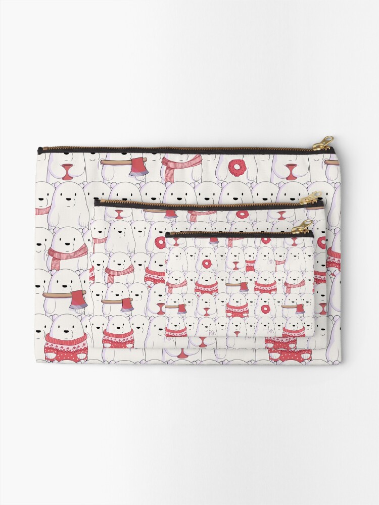 Alternate view of Ice Bear's sweater weather Zipper Pouch