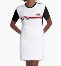 White Vespa Primavera ET3 + Stripes Graphic T-Shirt Dress