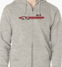White Vespa Primavera ET3 + Stripes Zipped Hoodie