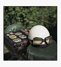 vespa and helmet • black forest, germany • 2008 Photographic Print