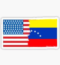 Pegatina La mitad de la mitad de la bandera venezolana de Venezuela