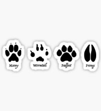 Moony, Wormtail, Padfoot, and Prongs Sticker