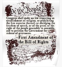 FIRST Amendment US Constitution Poster