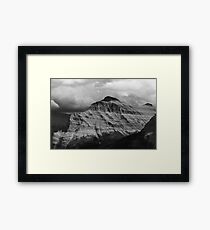 Black and White Mountain Framed Print