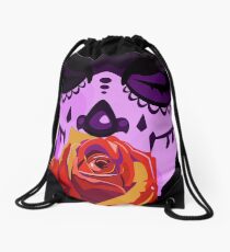 Day of the Dead Sugar Skull Drawstring Bag