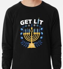 Get Lit Hanukkah Lightweight Sweatshirt