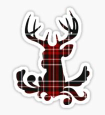 Plaid Reindeer Sticker