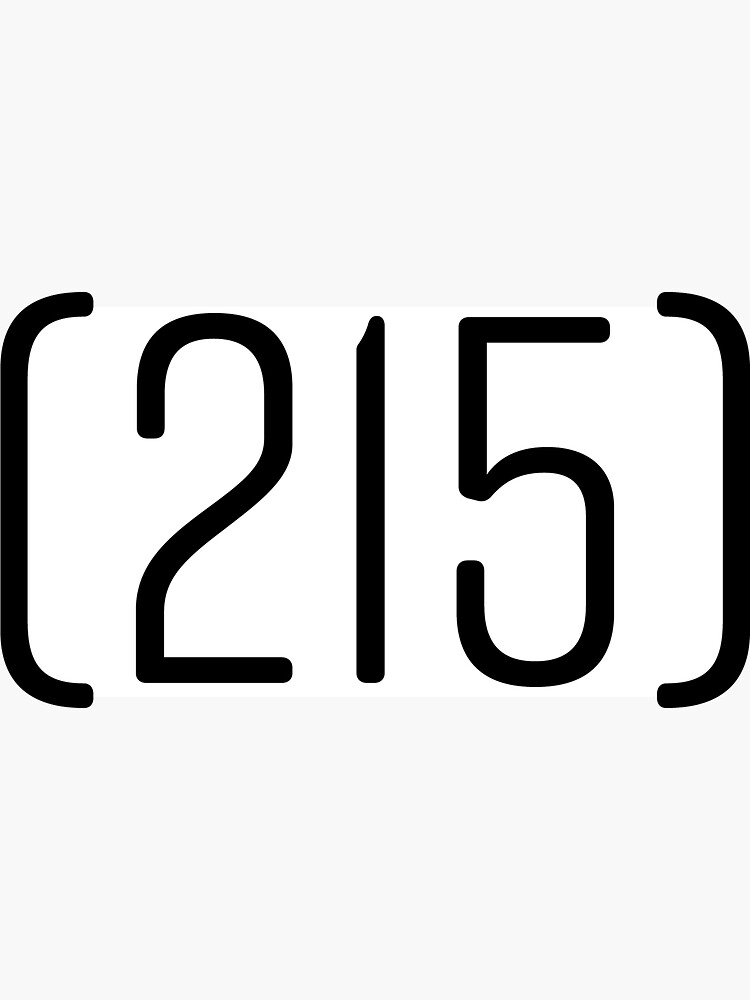 215 Area Code Sticker By Kschutte35 Redbubble 215-area-code-sticker-by-kschutte35-redbubble