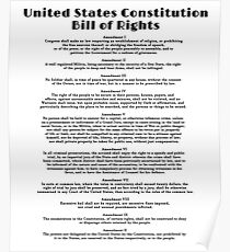 Bill of Rights, US Constitution Poster