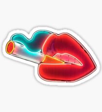 Smoking Lips Sticker