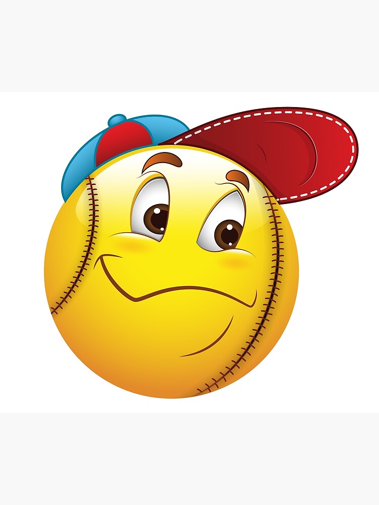 "Baseball Smiley Face Emoticon" Poster by allovervintage Redbubble