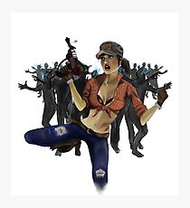 Zombie Killer Pin Up Photographic Print