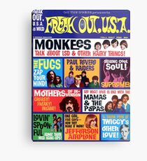 Freak Out USA magazine Cover Fall 1967, Monkeys, Supremes, Paul Revere, Mamas & The Papas... Metal Print