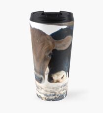 Peekaboo.... Bull & His Cow. Travel Mug