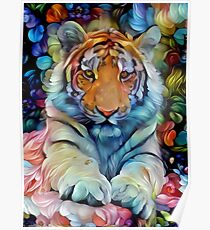 Gemalter Tiger Poster