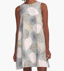 Grey Pupu Shells A-Line Dress