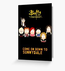 Buffy the Vampire Slayer as South Park Greeting Card