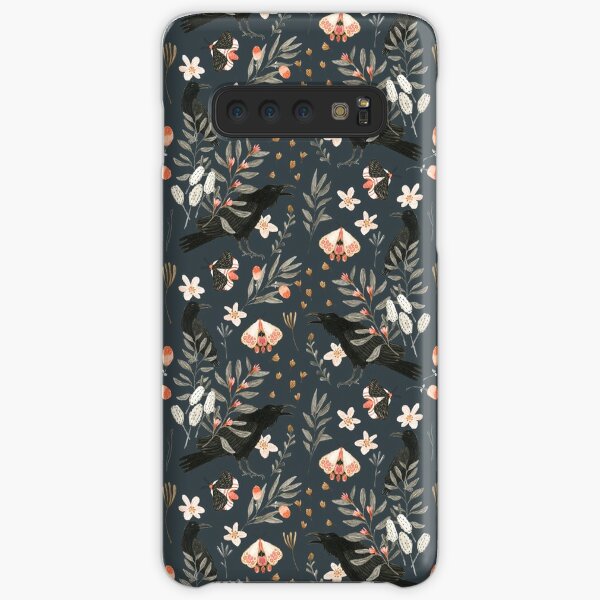 Black Crow and Butterflies Samsung S10 Case