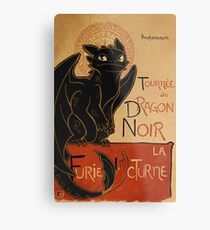 Le Dragon Noir Metal Print