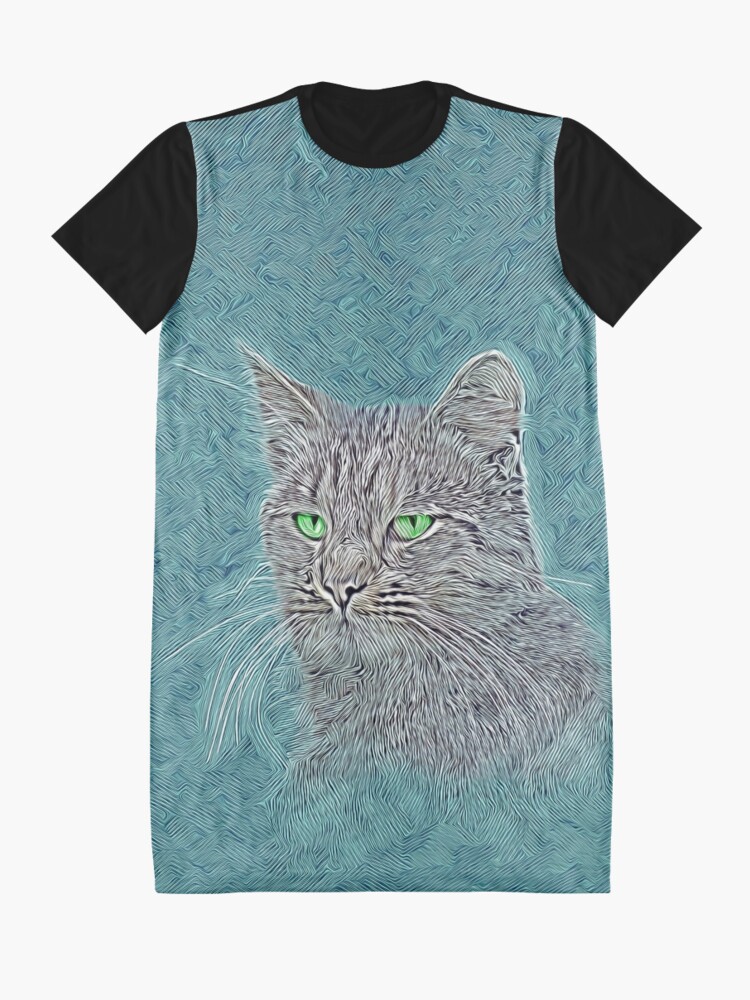 Alternate view of Felis silvestris catus Graphic T-Shirt Dress