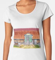 Old colorful barn Women's Premium T-Shirt