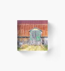 Old colorful barn Acrylic Block