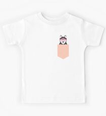 Kamri - Sibirischer Husky mit rosa Hipster-Gläsern, niedlicher Retro Hund, Hund, Schlittenhund mit Gläsern, lustiger Hund Kinder T-Shirt