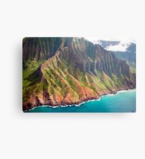 Die Na Pali Küste von Kauai Metallbild