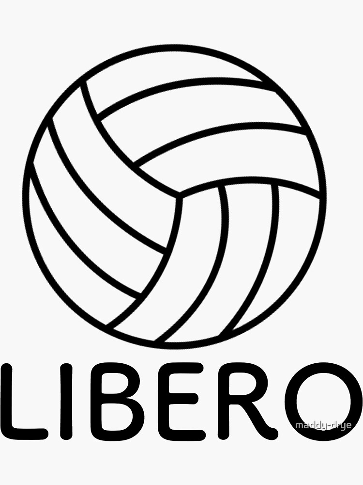 "Volleyball Libero" Sticker by maddydrye Redbubble