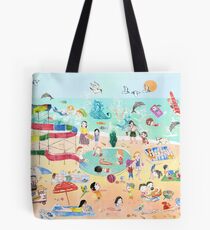 Hidden object Summer on the beach Tote Bag