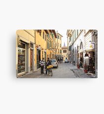 Early Morning Street Scene - Florence, Italy Canvas Print