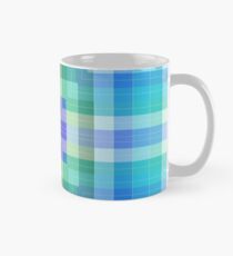Bright Blue Plaid Geometric Mug