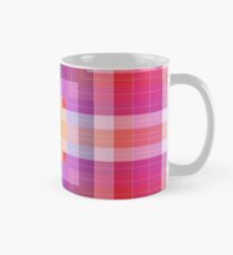 Bright Pink Modern Plaid Geometric Mug