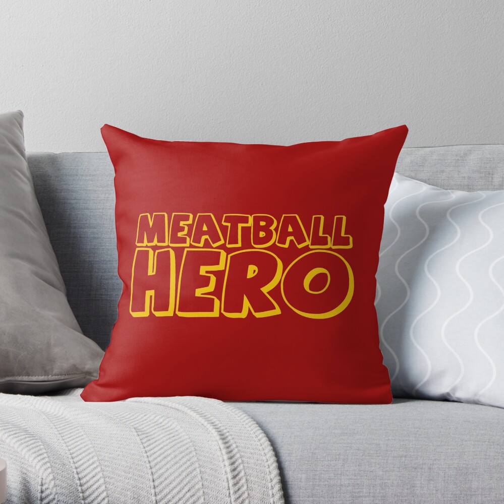 Meatball Hero Throw Pillow