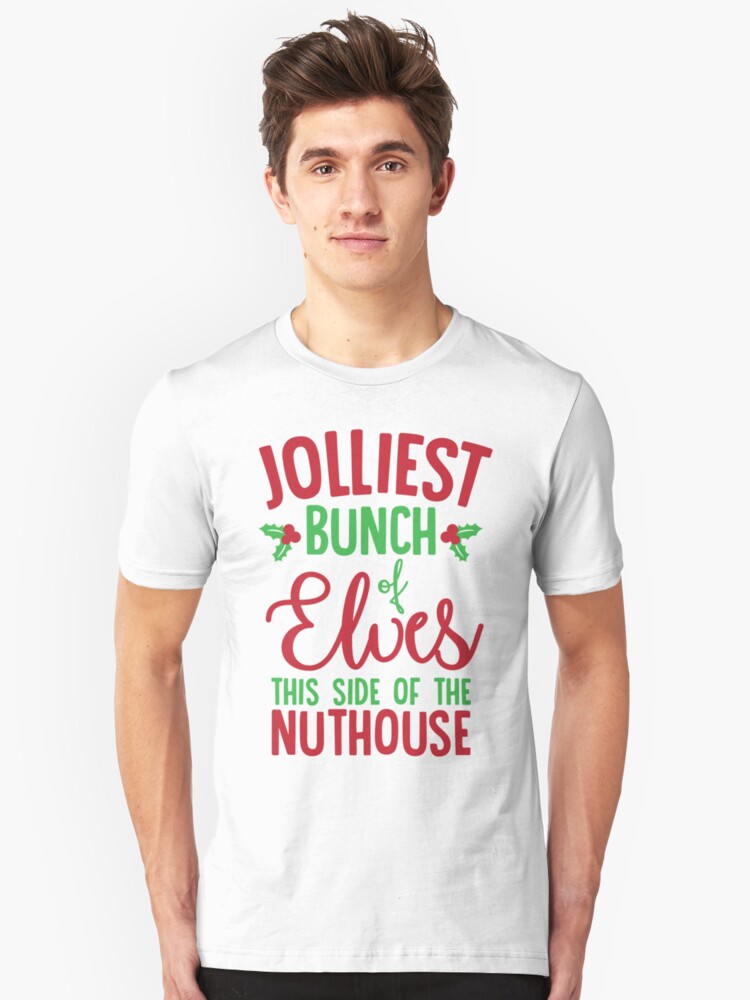Men Jolliest Bunch of A Holes Funny Family Round Neck T-Shirts
