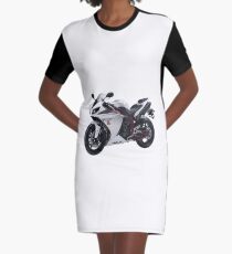 Racing Yamaha motorcyle Graphic T-Shirt Dress