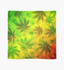 Marijuana Leaves Nature Pattern Scarf