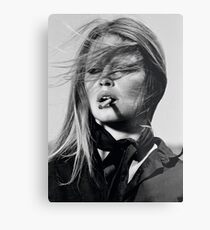 Brigitte Bardot black & white photography Metal Print