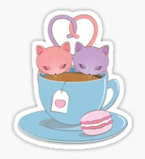 Les Chats Boivent Du Thé Sticker