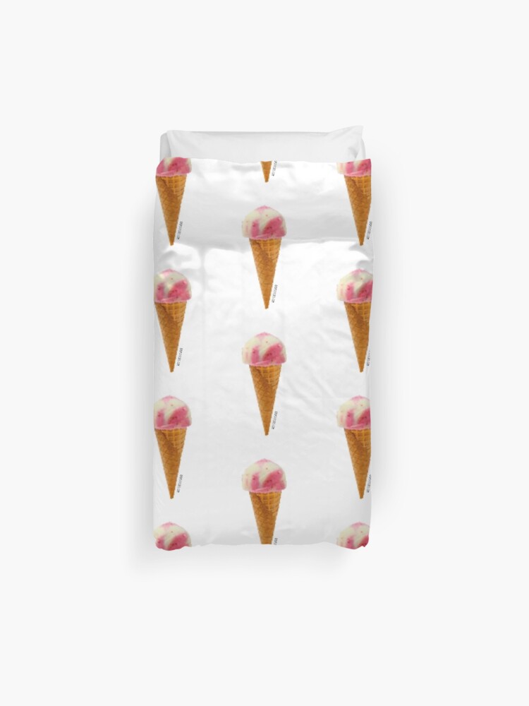 Tomodachi Life Pink Ice Cream Waffle Cone Duvet Cover By Dubukat