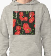 Playful Poppy Pattern Pullover Hoodie