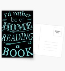 Ich wäre lieber zu Hause und lese ein Buch Postkarten