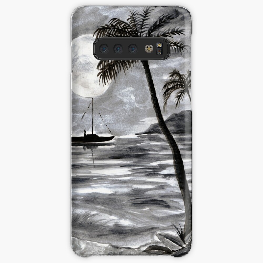 Moon Over Palm Trees Case & Skin for Samsung Galaxy