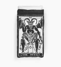 The Devil Tarot card by Shayne of the Dead Duvet Cover