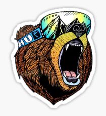 Ski Bear illustration Sticker