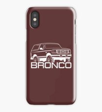1992-1996 Ford Bronco, white print iPhone Case/Skin