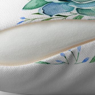Alternate view of Watercolor Succulent Throw Pillow